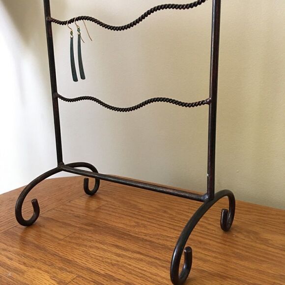Jewelry Stand NWOT Earring Ladder Holder Antique Bronze - Picture 3 of 5